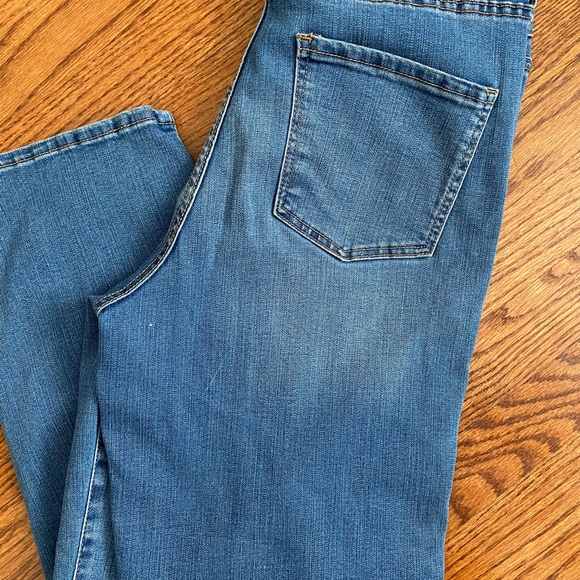 FRAYED high rise straight jeans - Picture 4 of 5